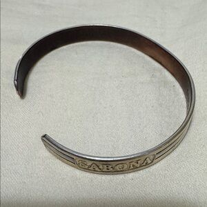 Silver and Gold Sabona of London Copper Cuff Bracelet Made In USA Wristband